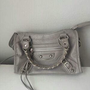 Gray Leather Women's Bag
